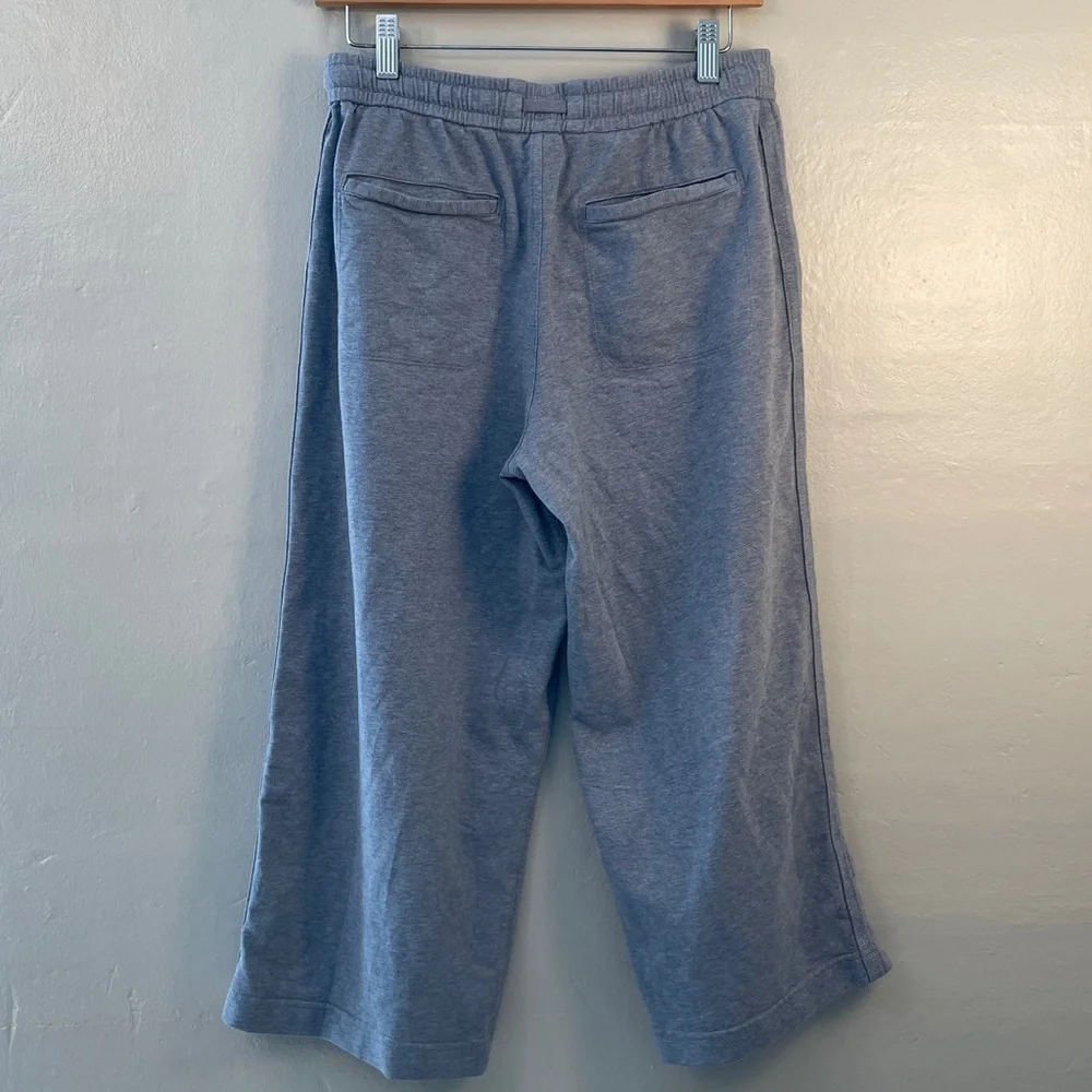 Athleta Farralon Heathered Wide leg Gaucho Culotte Drawstring Pants size 8